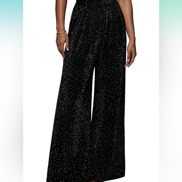 Women High Elastic Waist Wide Leg Palazzo Pants Long Pant Trouser from Amazon - Picture 3 of 7